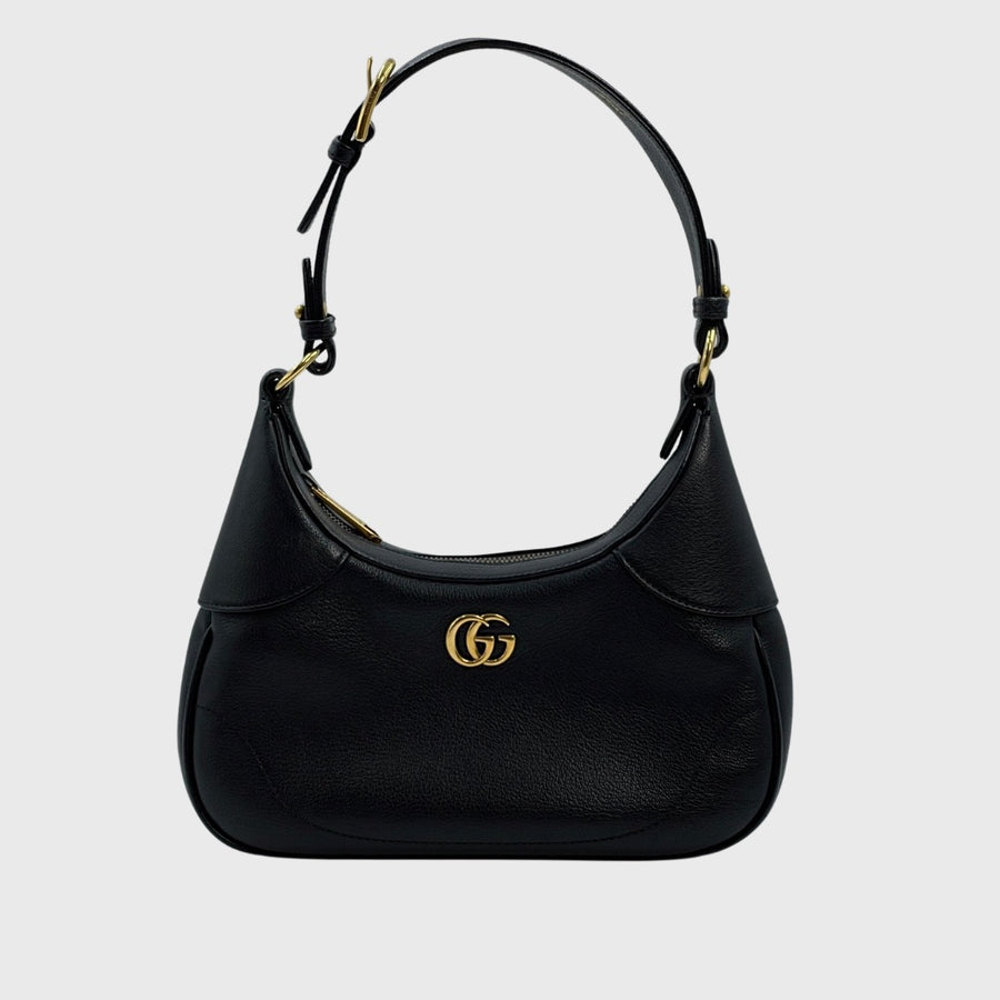 Gucci Aphrodite กระเป๋าหนังแพะขนาดเล็ก GHW สีดำ