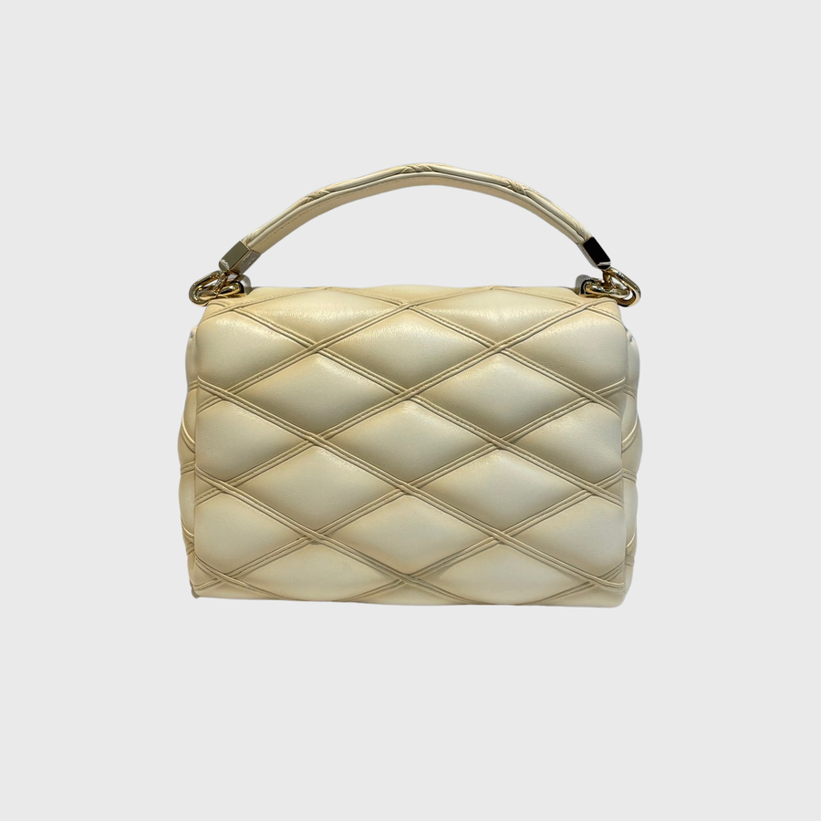 Louis Vuitton GO-14 Handbag Lambskin Beige GHW