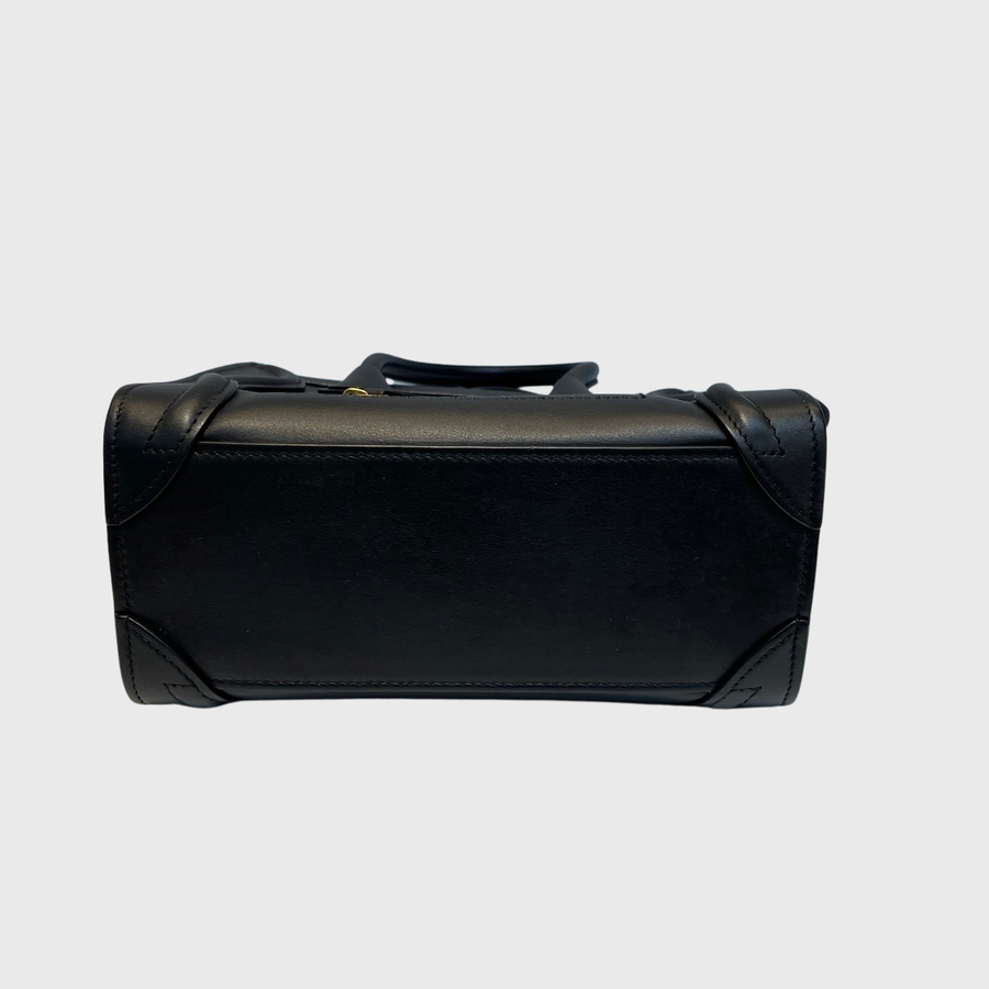 Celine Luggage Bag Calfskin Black GHW