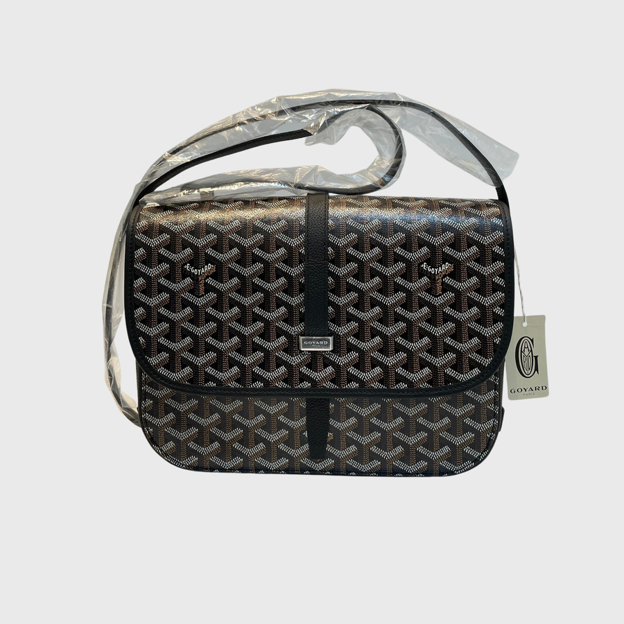 Goyard Belvedere Messenger Bag Leather Black SHW