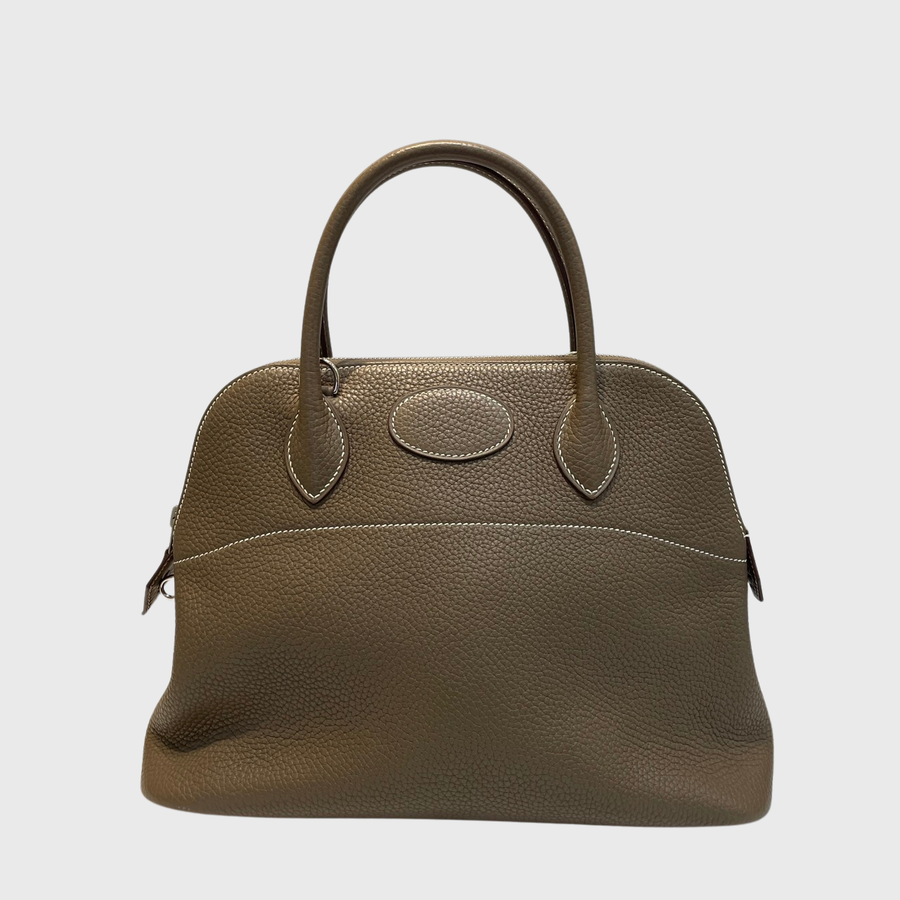 Hermes Bolide Bag Clemence Etoupe SHW