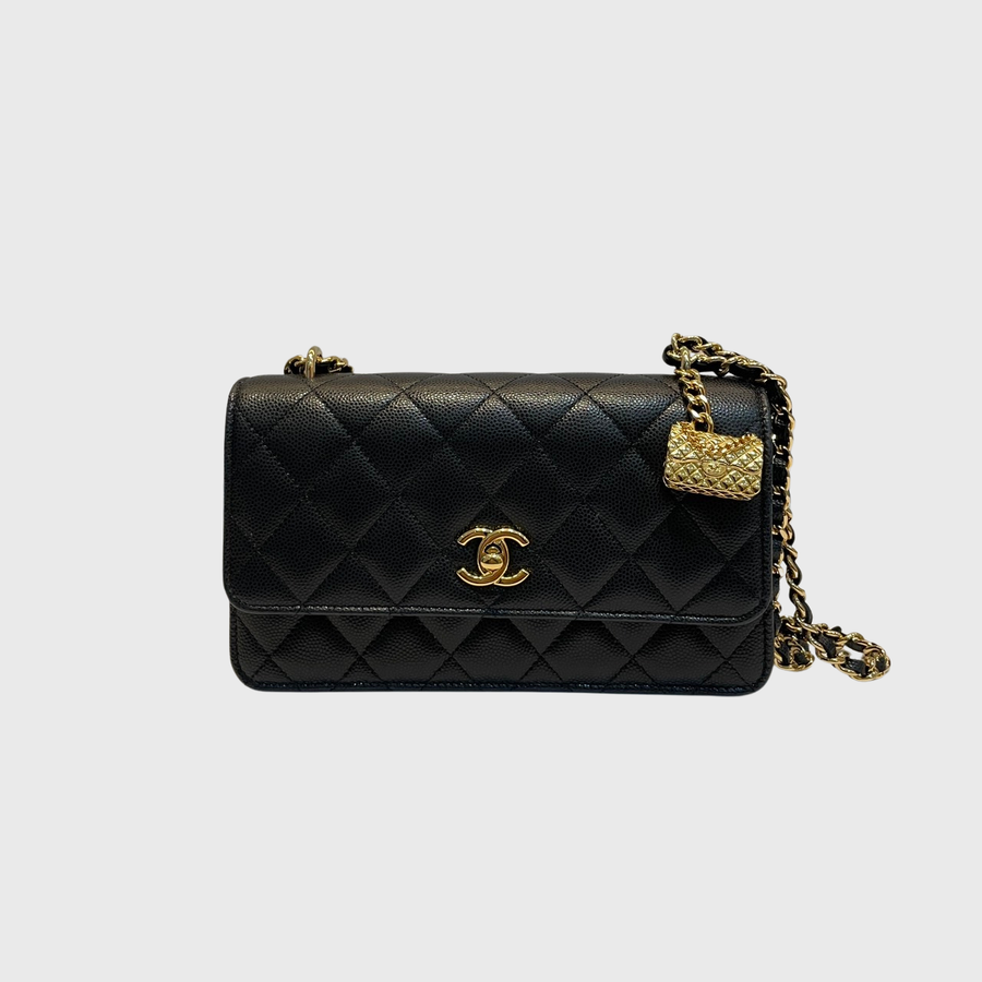 Chanel WOC 	Caviar Black GHW