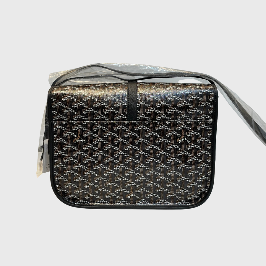 Goyard Belvedere Messenger Bag Leather Black SHW
