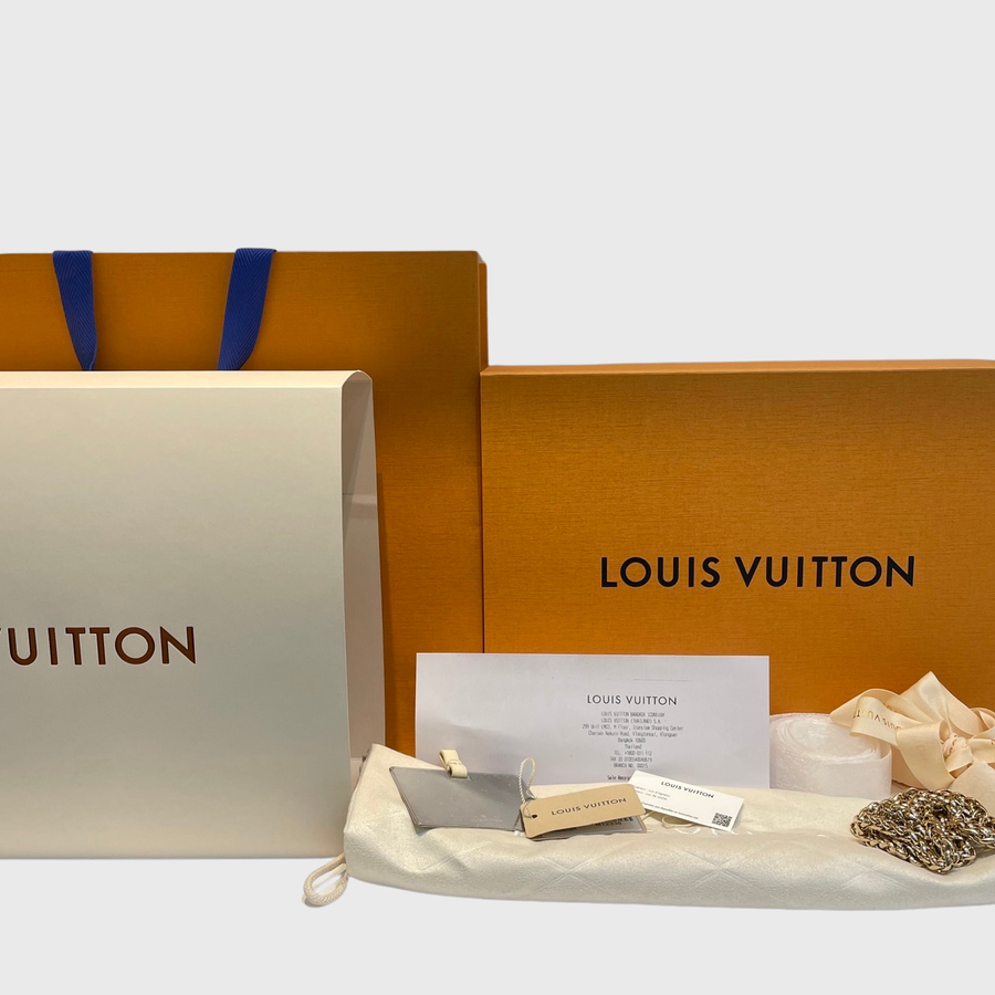 Louis Vuitton GO-14 Handbag Lambskin Beige GHW