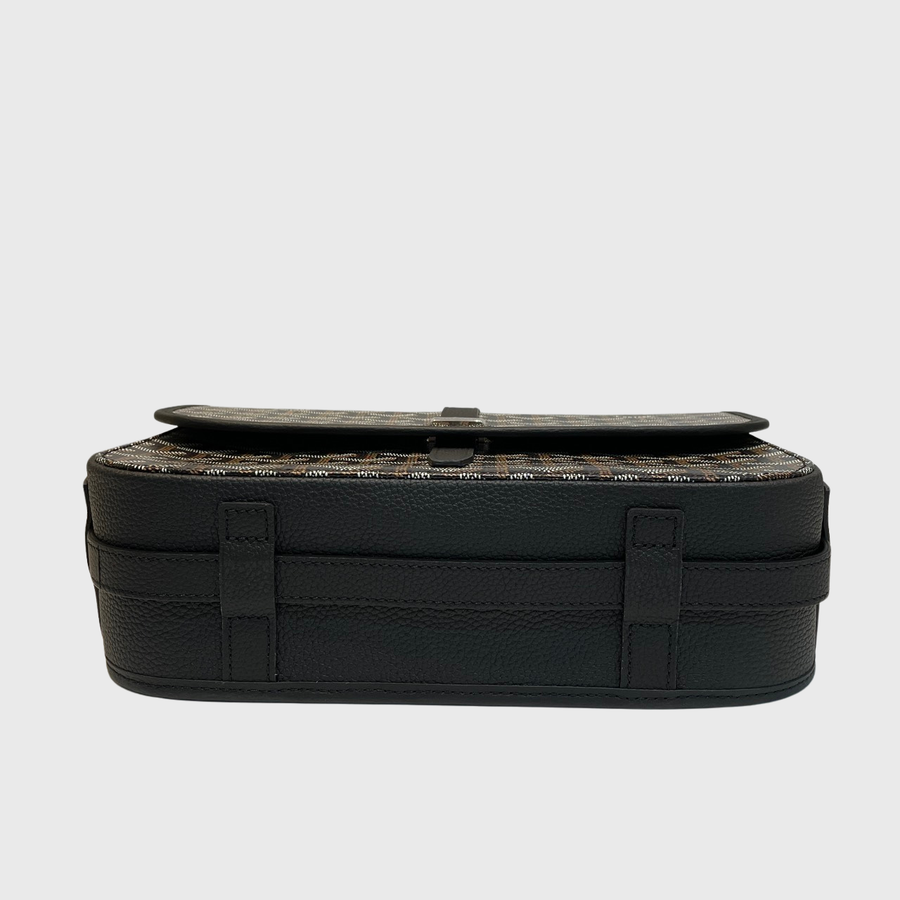 Goyard Belvedere Messenger Bag Leather Black SHW