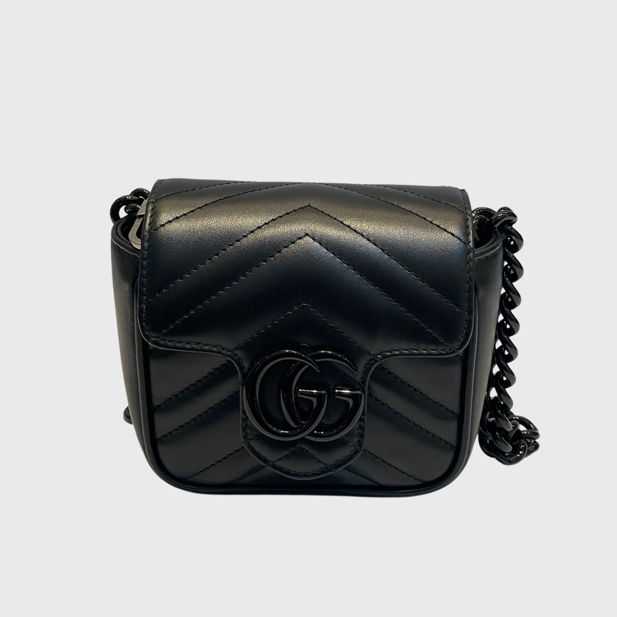 Gucci GG Marmont Belt Bag Calfskin Black SBHW