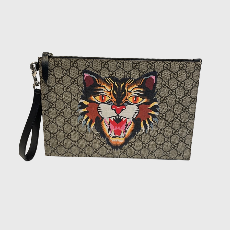 Gucci Supreme Angry Cat Canvas Beige SHW