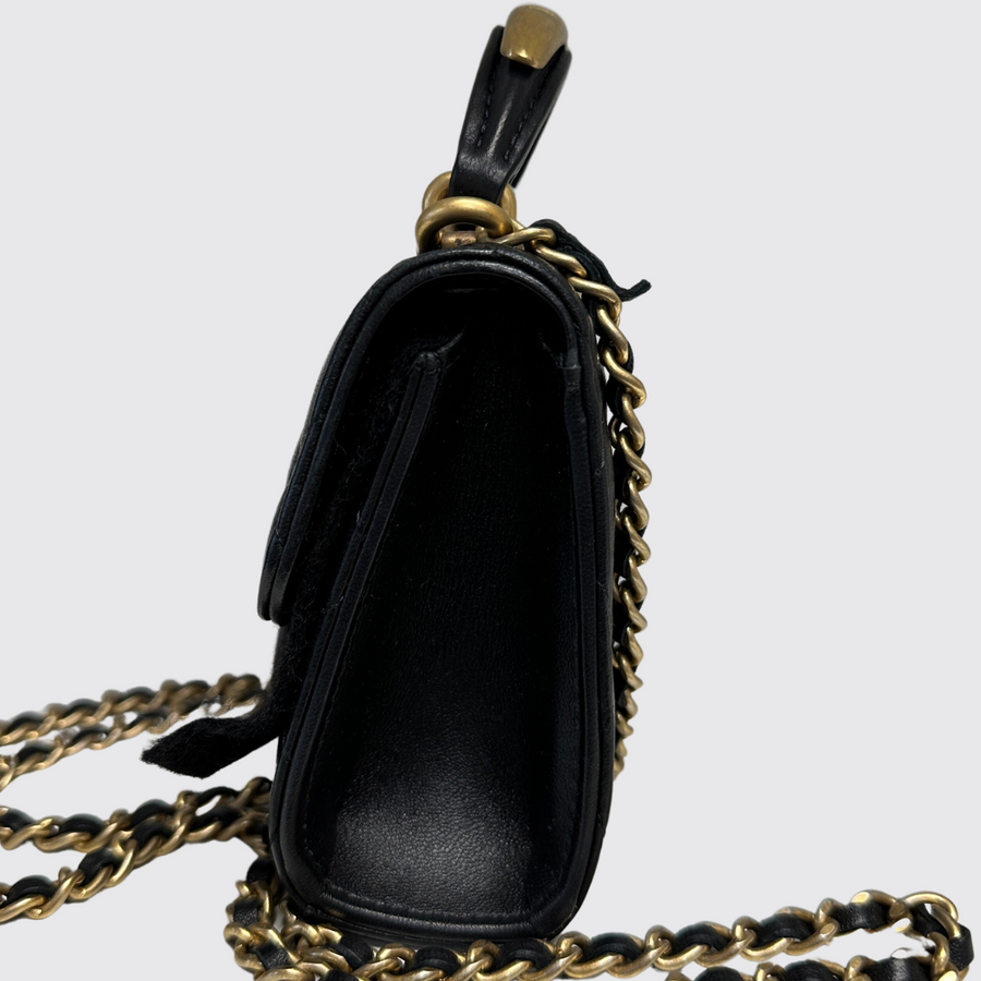Chanel Pouch Bag Quilted Charm Keychain