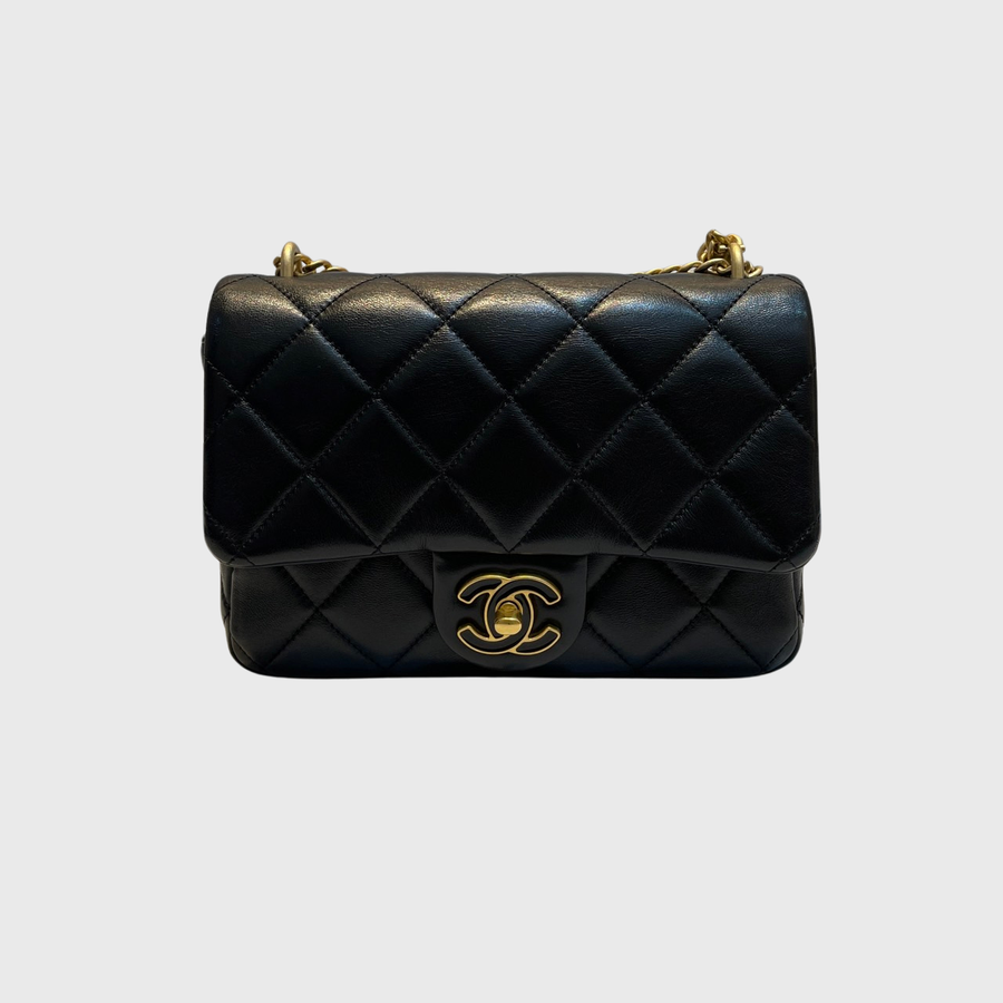 Chanel 3 Flap Bag Lambskin Black GHW