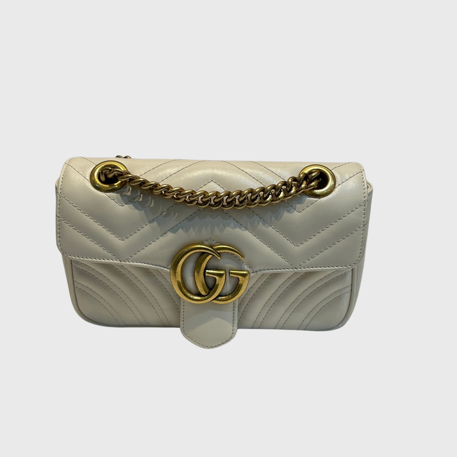 Gucci GG Marmont Calfskin White GHW