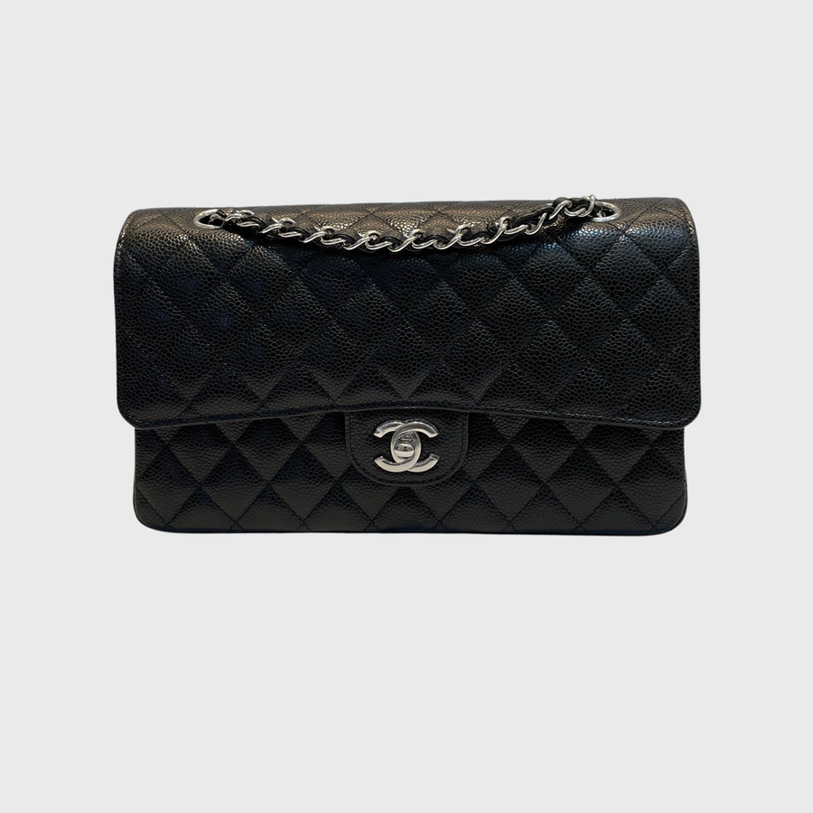 Chanel Classic Caviar Black SHW