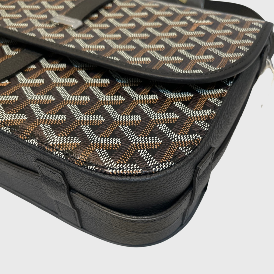 Goyard Belvedere Messenger Bag Leather Black SHW