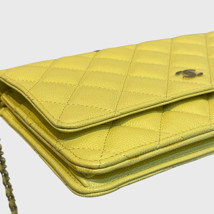 Chanel WOC Caviar Yellow GHW