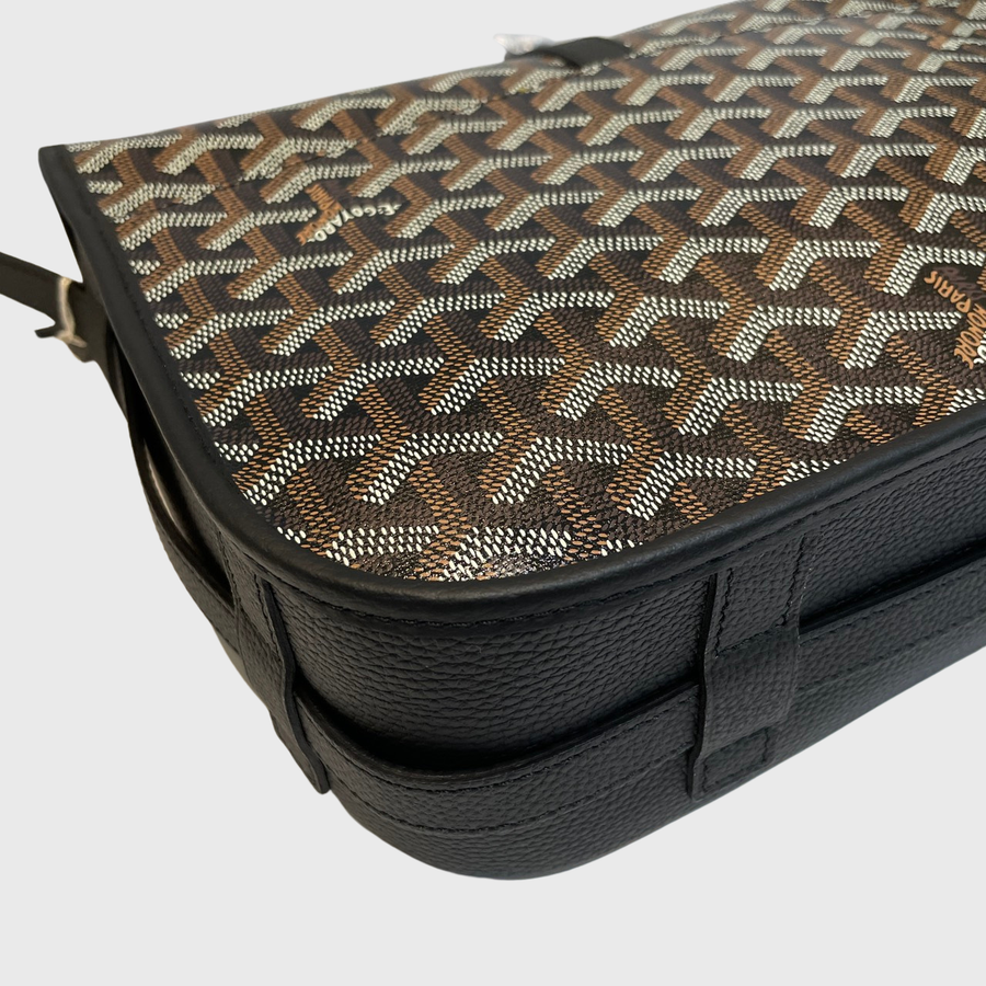 Goyard Belvedere Messenger Bag Leather Black SHW