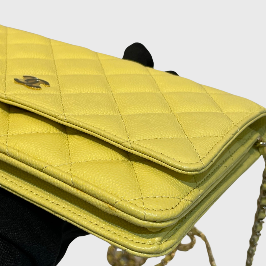 Chanel WOC Caviar Yellow GHW