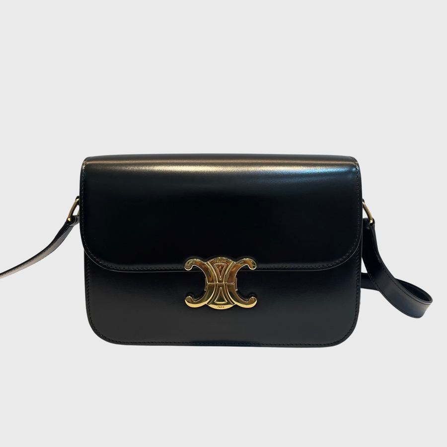 Celine Classique Triomphe Calfskin Black GHW