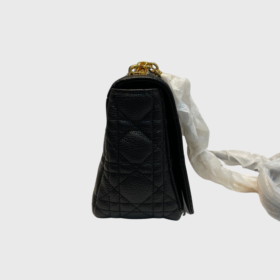 Christian Dior Caro Bag  Calfskin Black GHW