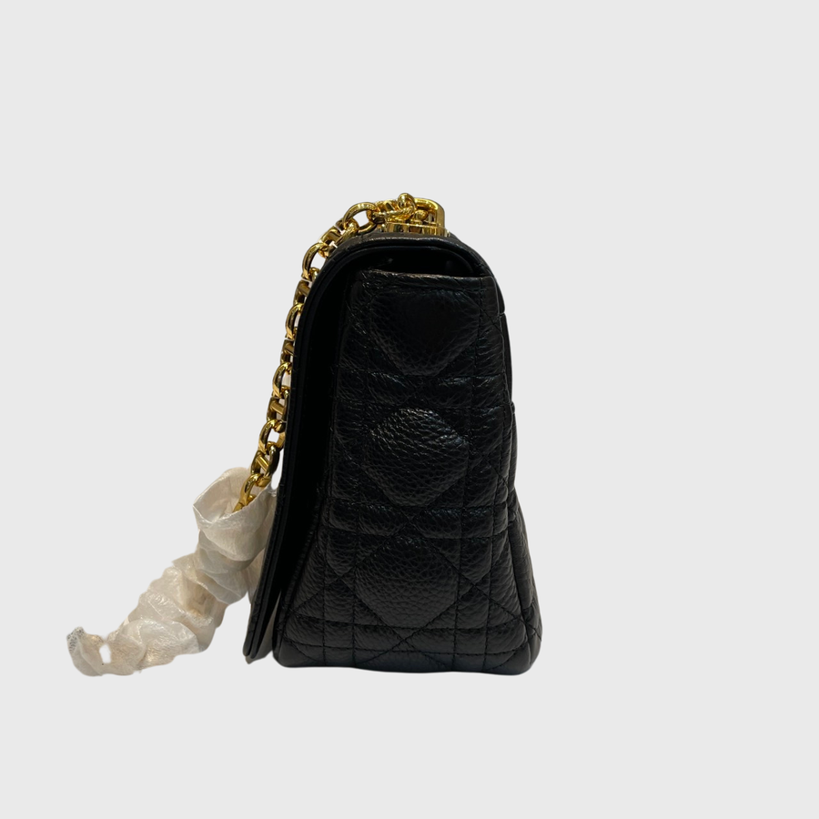 Christian Dior Caro Bag  Calfskin Black GHW