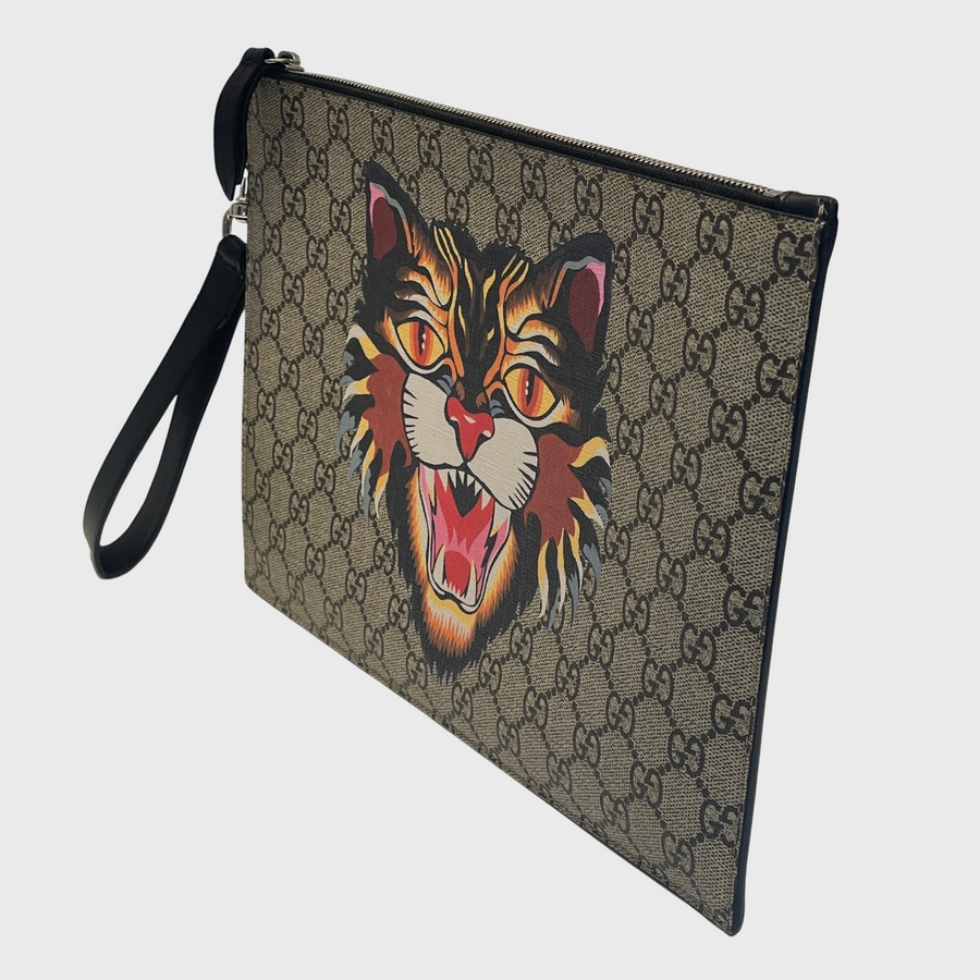 Gucci Supreme Angry Cat Canvas Beige SHW