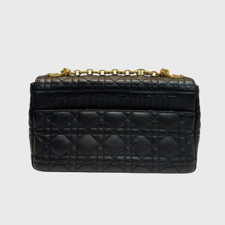 Christian Dior Caro Bag  Calfskin Black GHW