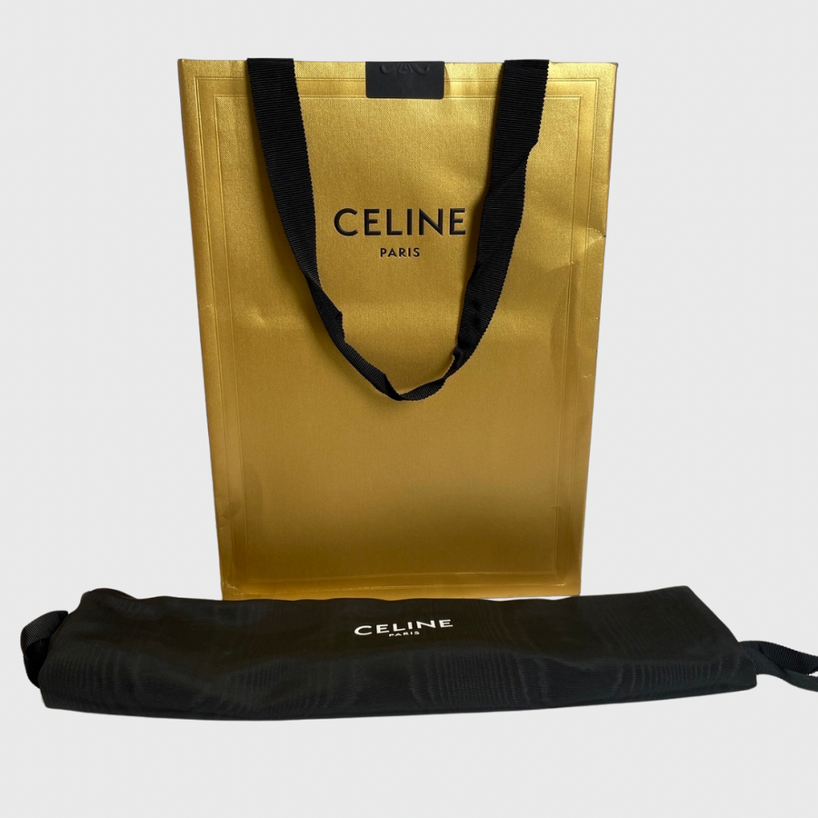 Celine Messenger Bag Medium Canvas/Calfskin Black GHW