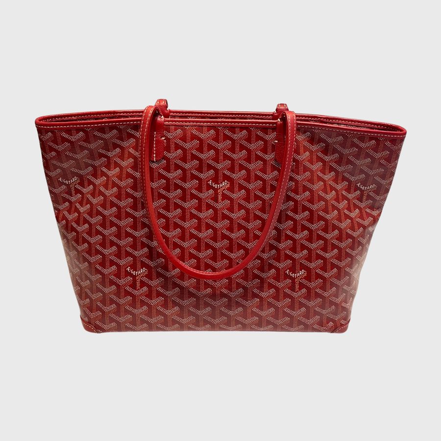 Goyard Artois Tote Canvas Red SHW