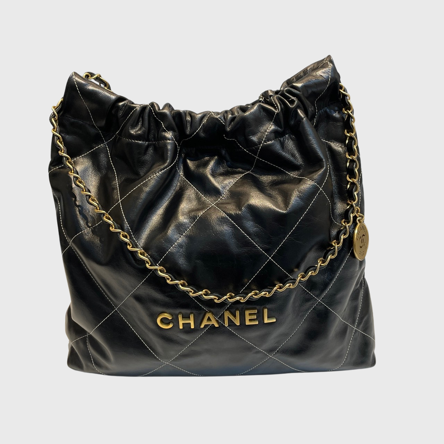 Chanel 22 Tote Bag Calfskin Black GHW