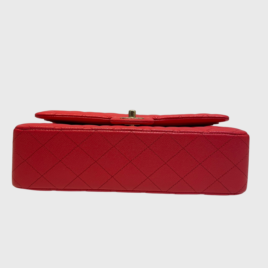Chanel Classic 10 Caviar Red GHW