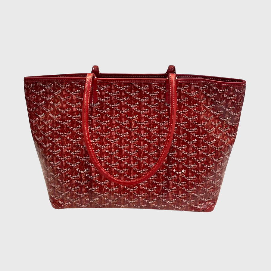 Goyard Artois Tote Canvas Red SHW