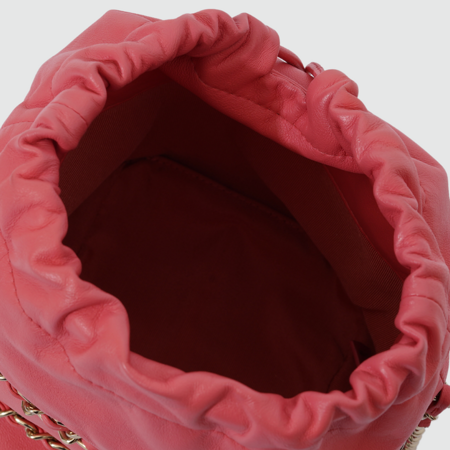 Chanel Pink Drawstring Bucket Bag