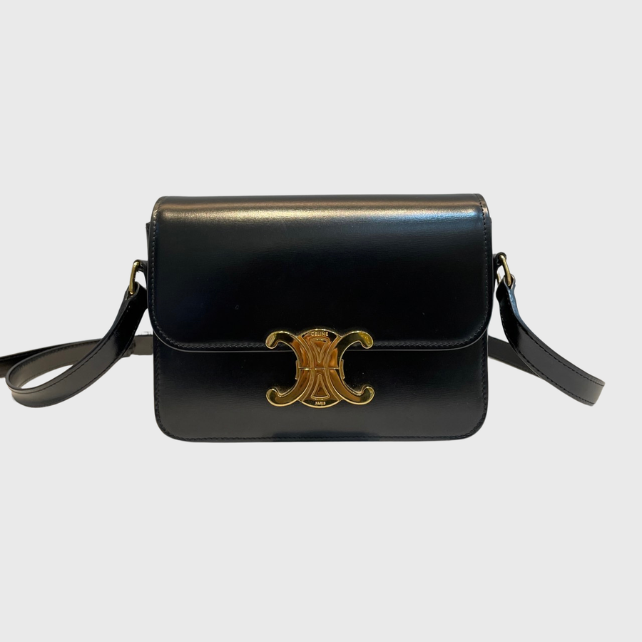 Celine Teen Triomphe Calfskin Black GHW