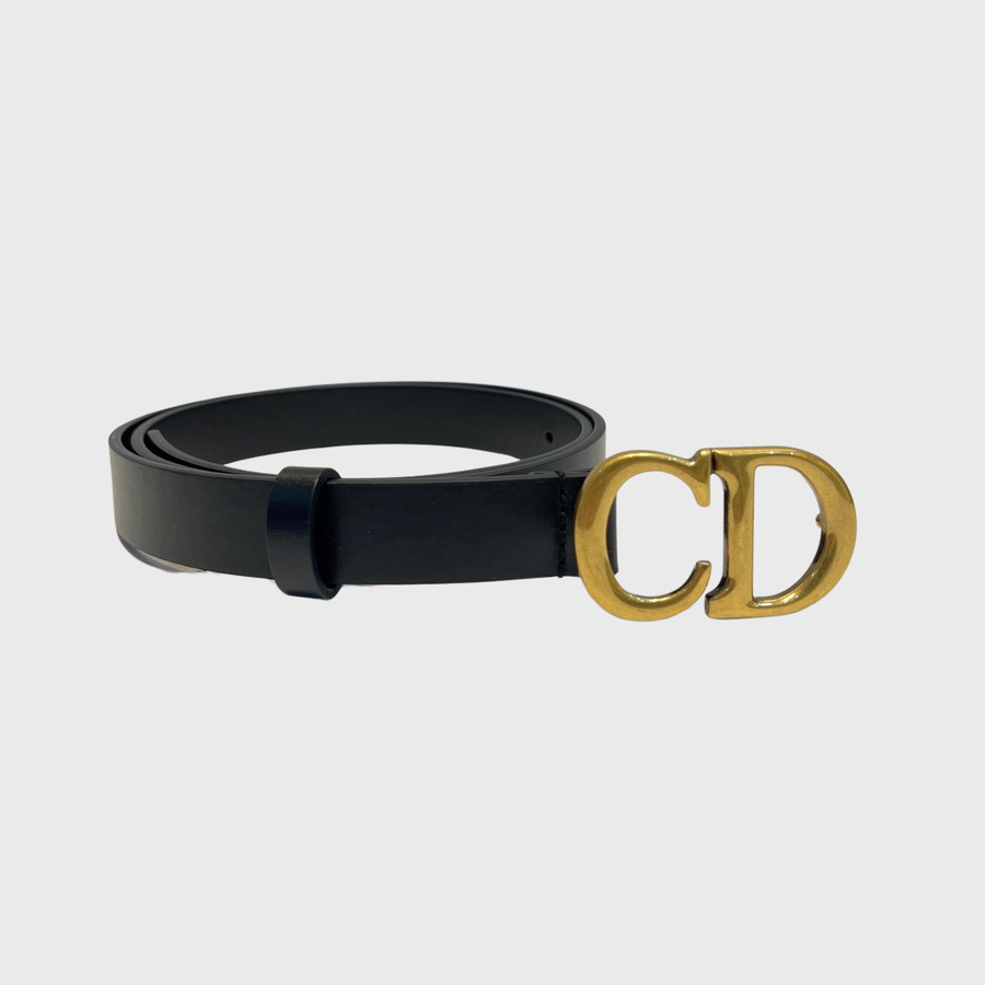 Christian Dior Saddle Belt Calfskin GHW