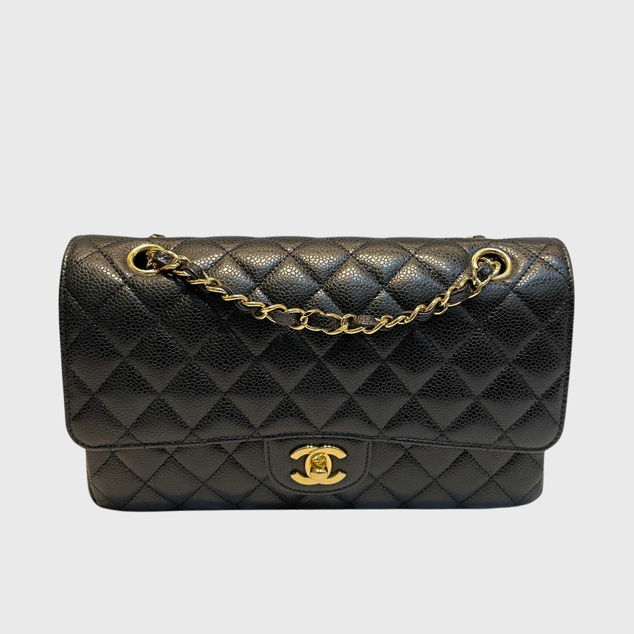 Chanel Classic 10 Caviar Black GHW Perrine Porter