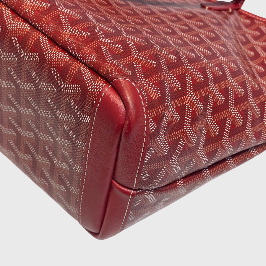 Goyard Artois Tote Canvas Red SHW