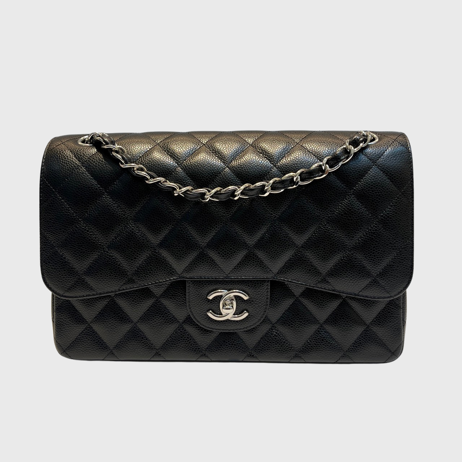 Chanel Classic Caviar Black SHW