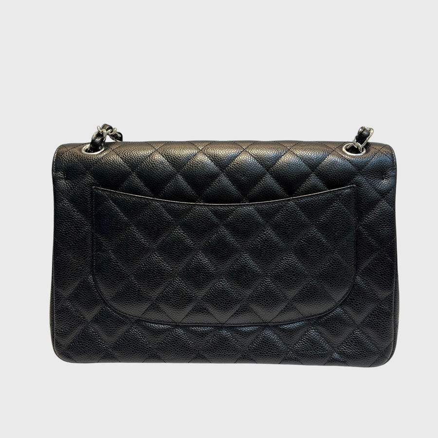 Chanel Classic Caviar Black SHW