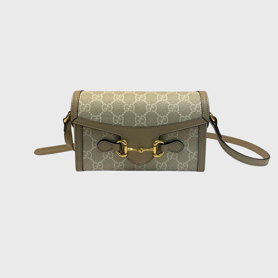 Gucci 1955 Horsebit Canvas White GHW