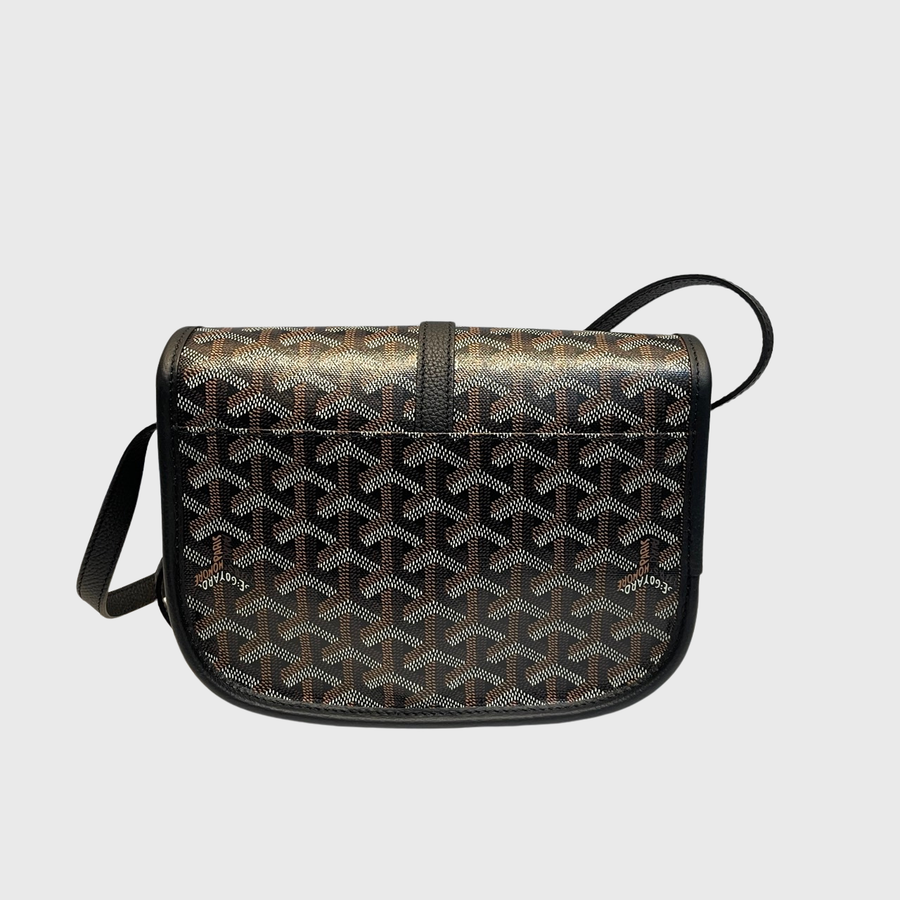 Goyard Belveder Bag Canvas Calfskin Black SHW