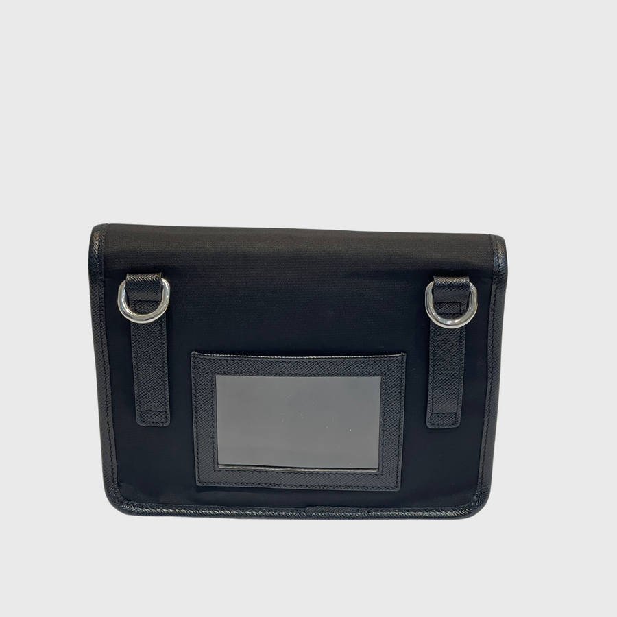 Prada Logo - Plaque Smartphone Holder Nylon Black SHW