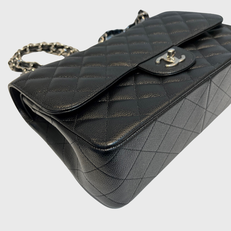 Chanel Classic Caviar Black SHW