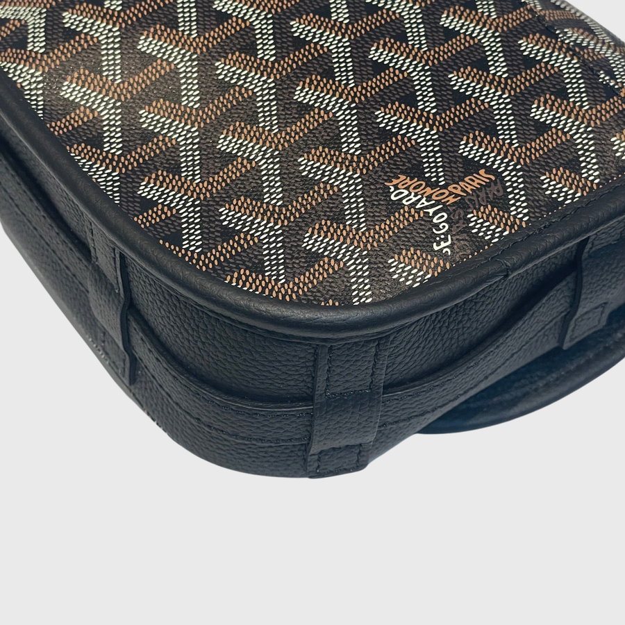 Goyard Belveder Bag Canvas Calfskin Black SHW