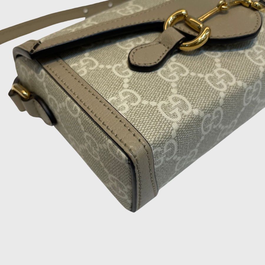 Gucci 1955 Horsebit Canvas White GHW