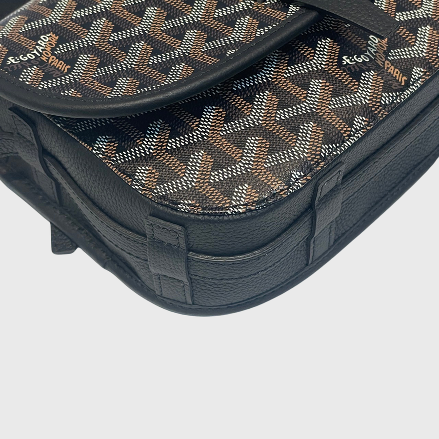 Goyard Belveder Bag Canvas Calfskin Black SHW