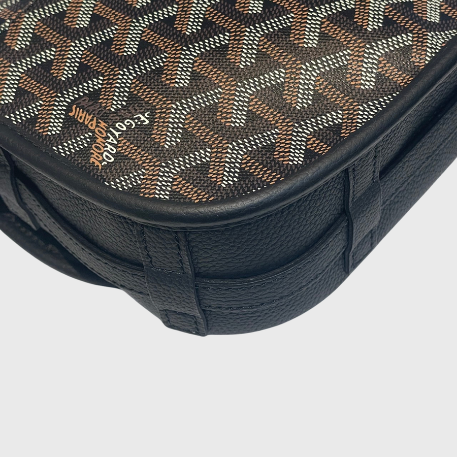 Goyard Belveder Bag Canvas Calfskin Black SHW