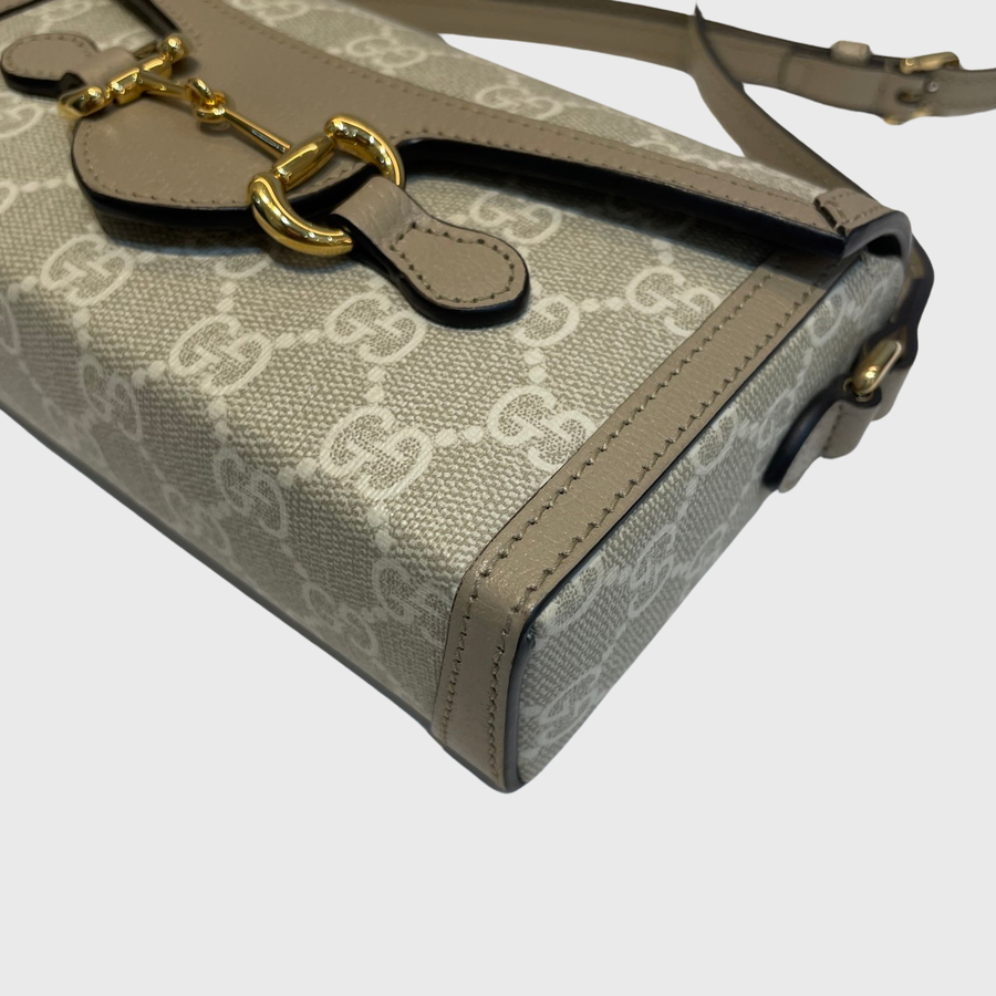 Gucci 1955 Horsebit Canvas White GHW