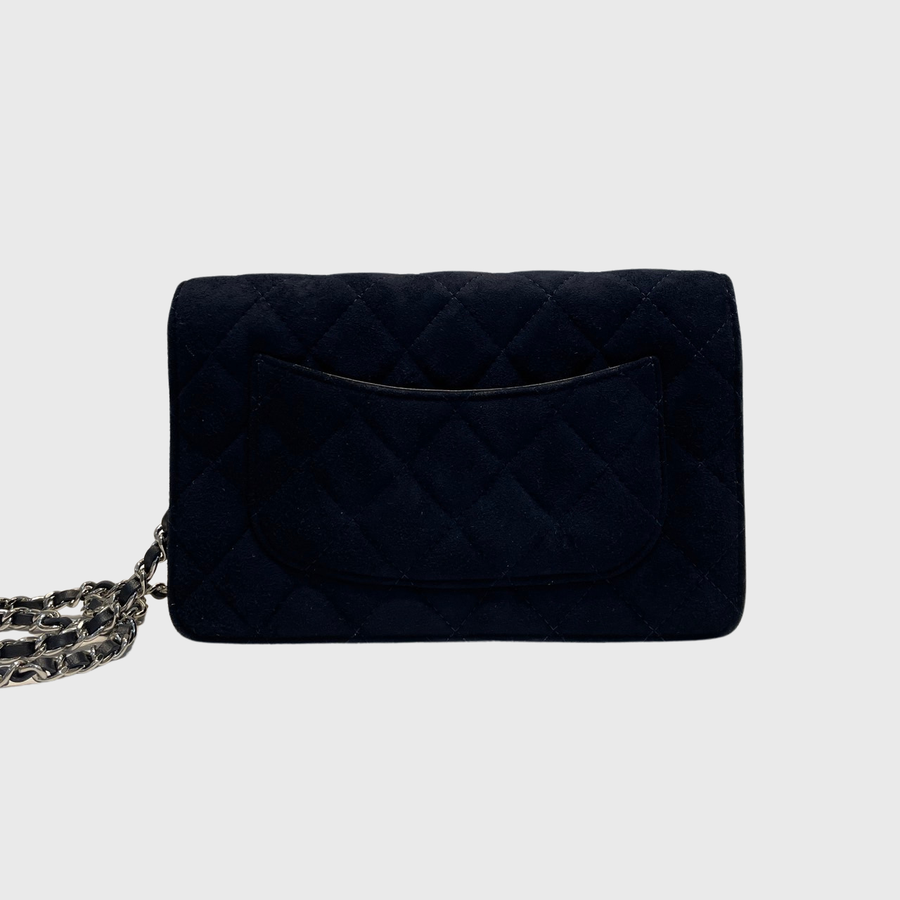 Chanel Cocostellar Wallet On Chain Suede Navy SHW