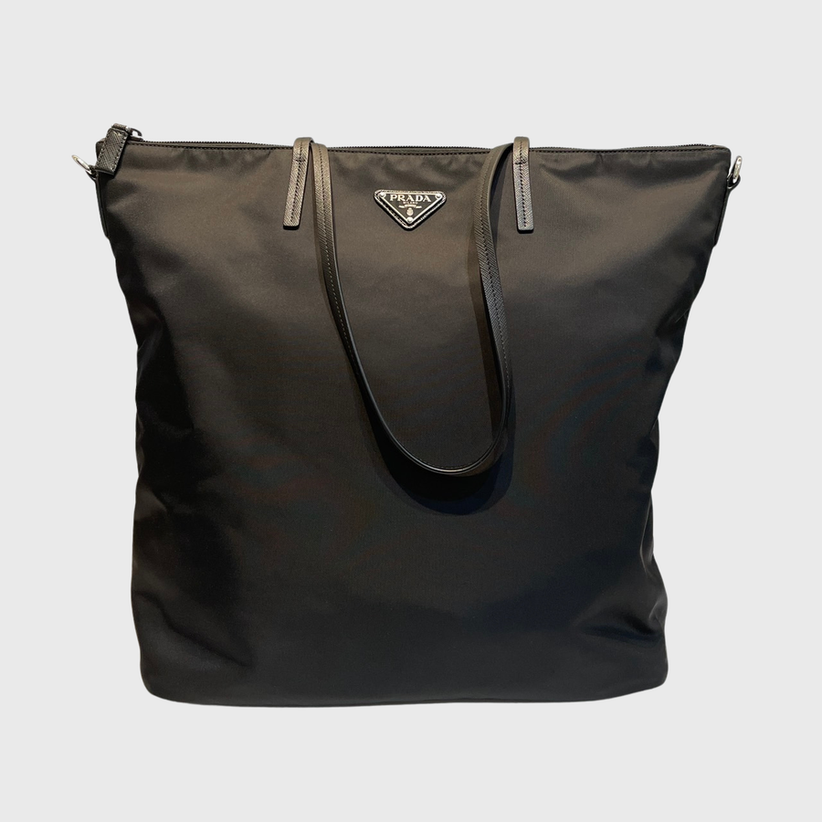 Prada Re-Nylon Tote Nylon Black SHW