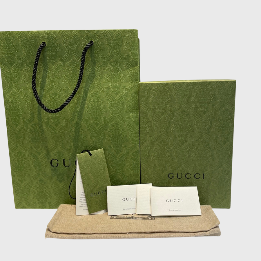 Gucci 1955 Horsebit Canvas White GHW