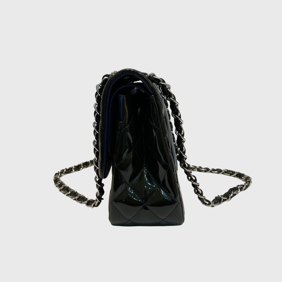 Chanel Classic Jumbo Patent Green SHW