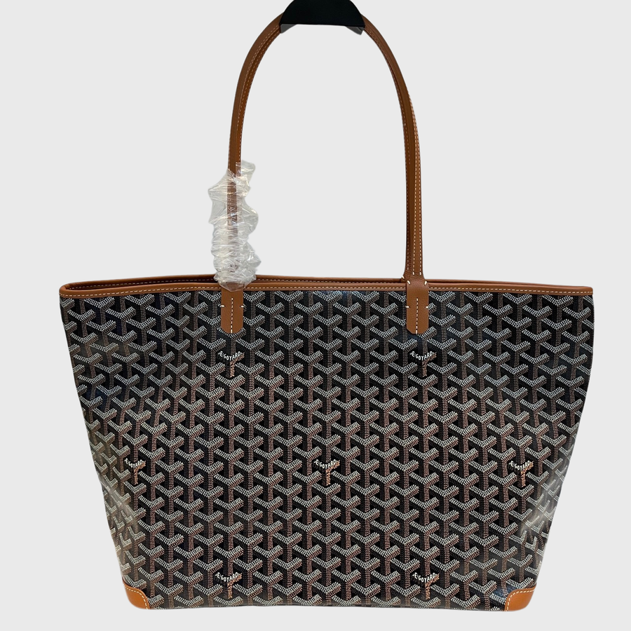 Goyard Artois Tote Canvas Black Brown